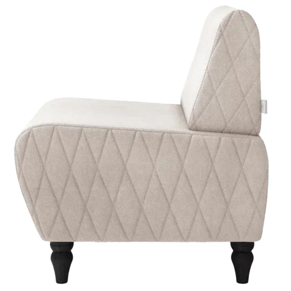 Кресло Лотик велюр, бежевый - фото 4