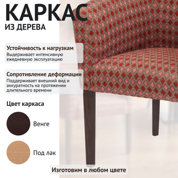 Кресло Самбука, жаккард Скандинавия Темпл 6, ножки бук, морилка старинный орех Кресло Самбука, жаккард Скандинавия Темпл 6, ножки бук, морилка старинный орех - фото 4