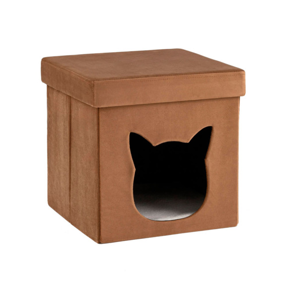 Пуф складной с ящиком Store Pet коричневый - фото 1