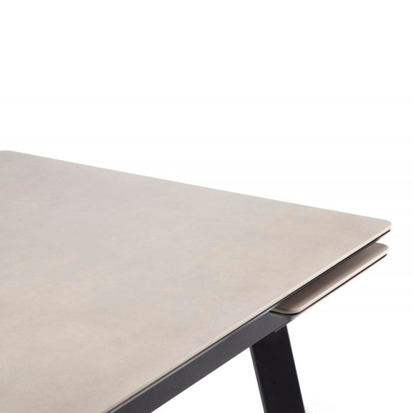 Керамический стол Норман 120(180)х80 carmen light grey / черный Керамический стол Норман 120(180)х80 carmen light grey / черный - фото 6