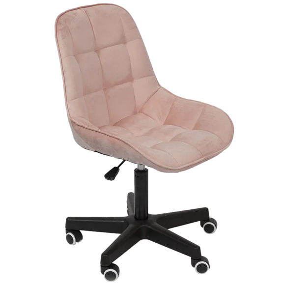 Стул Мускус, пластик, велюр, розовый, черный - фото 1