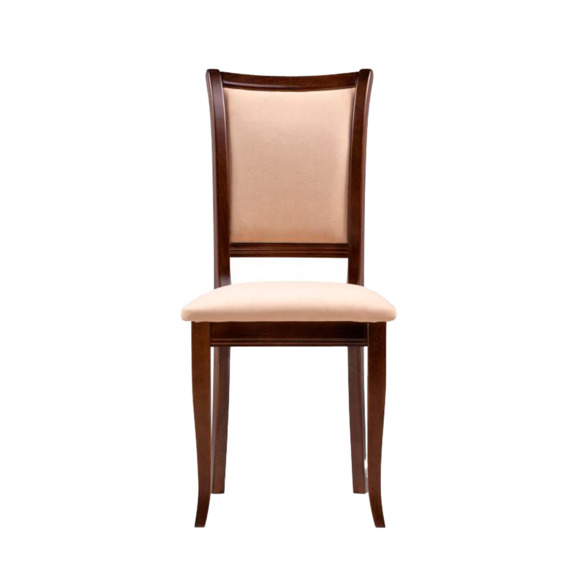 Деревянный стул Корнелл бежевый велюр / орех темный - фото 2
