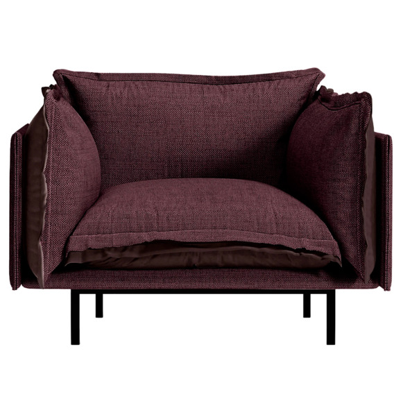 Кресло Barcelona, фиолетовый, коричневый - фото 2