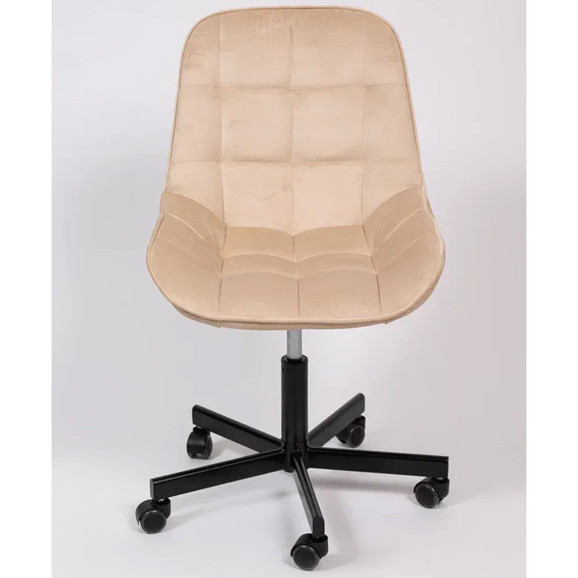 Стул Мускус, пятилучие, велюр, бежевый, черный - фото 2