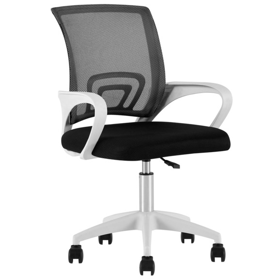 Кресло офисное TopChairs Simple SN, черный, пластик белый - фото 2