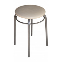 Фотография Табурет Luden, каркас серебро, кремовый от производителя ChiedoCover, картинка продукции, реальное фото товара Настоящее фото товара Табурет Luden, каркас серебро, кремовый, произведённого компанией ChiedoCover