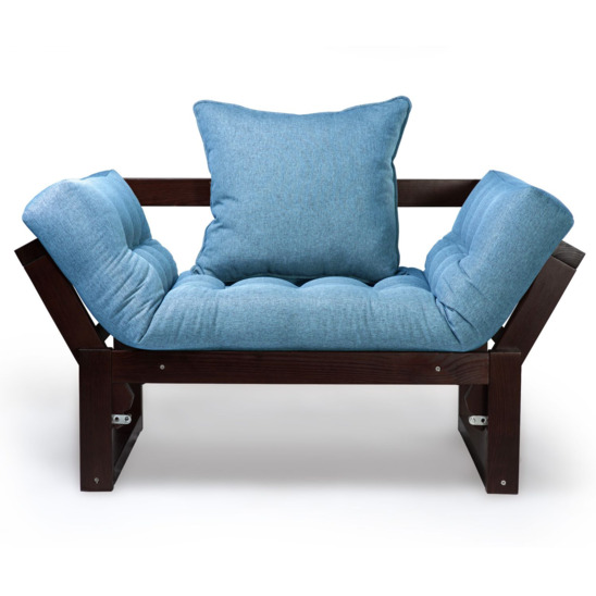 Кресло Рэмо венге, голубое - фото 2