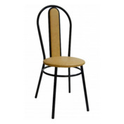 Фотография товара Стул Lorence, каркас черный, экокожа, светло-коричневый от компании ChiedoCover.