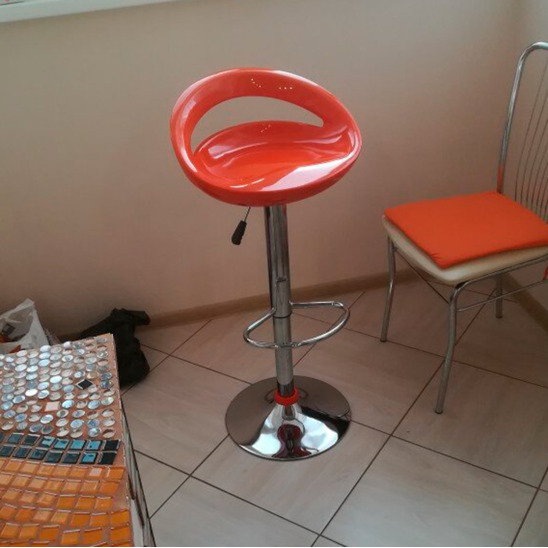 Барный стул Disco, оранжевый глянец - фото 5