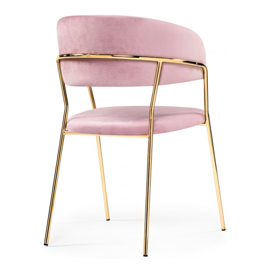 Стул Kamelia pink / gold - фото 4