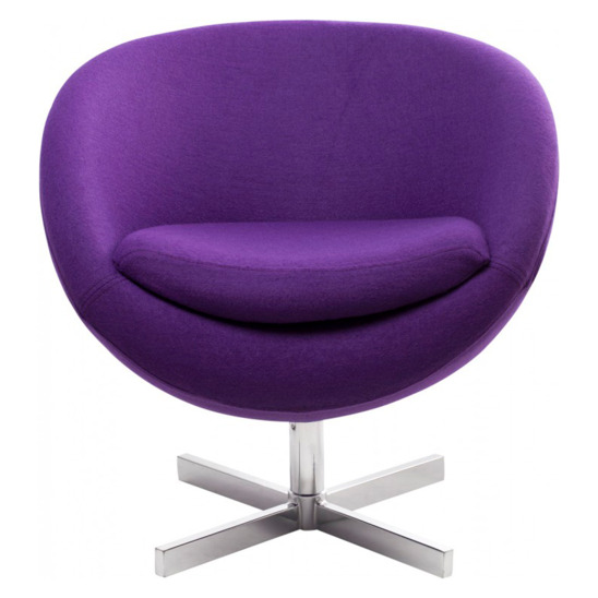 Дизайнерское кресло фиолетовое - фото 2