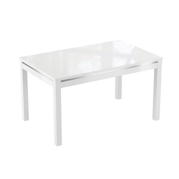 Стол Гласс-4, экстрабелый, белый глянец - фото 1