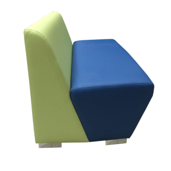 Секция Бальдор двухместная, салатово-синяя - фото 1