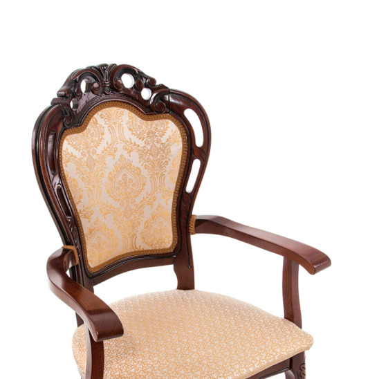 Кресло Bronte, вишня, с подлокотниками, патина - фото 7