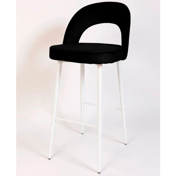 Стул Пиннате, барный, черный, белый, велюр - фото 3