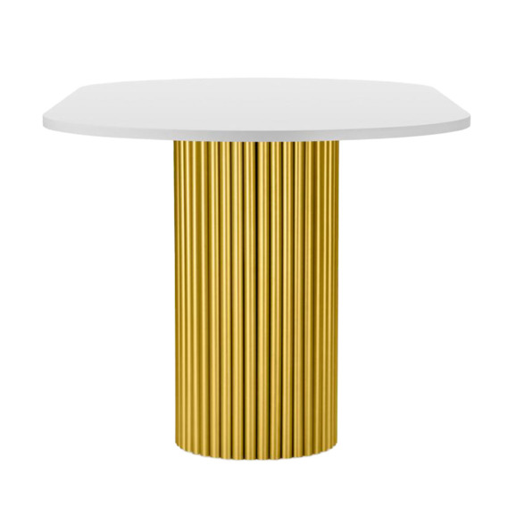 Барон О 160 х 90 белая пленка шагрень / золотые ноги - фото 3