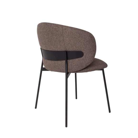 Стул Drezden, рогожка Jazz 05 brown, ножки металл, Ral 9005 - фото 7