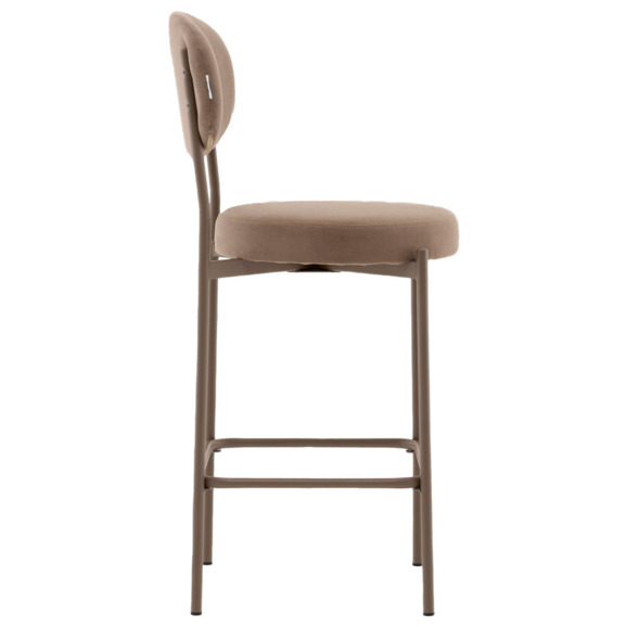 Стул Полубарный Бриф DD велюр капучино каркас капучино муар Стул Полубарный Бриф DD велюр капучино каркас капучино муар - фото 3