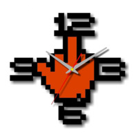 Настоящее фото товара Часы настенные Пиксель арт, произведённого компанией ChiedoCover