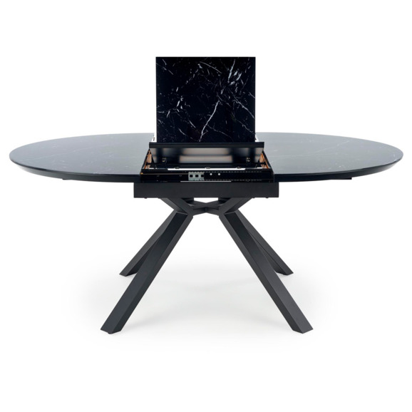 Стол раскладной Chord, черный мрамор, ножки черные - фото 4