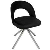 Настоящее фото товара Стул Пиннате, пирамида, черный, серебро, велюр, произведённого компанией ChiedoCover