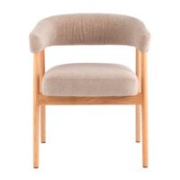 Фотография Стул обеденный Zubo с деревянными ножками, бежевый Фотография товара Стул обеденный Zubo с деревянными ножками, бежевый от компании ChiedoCover.