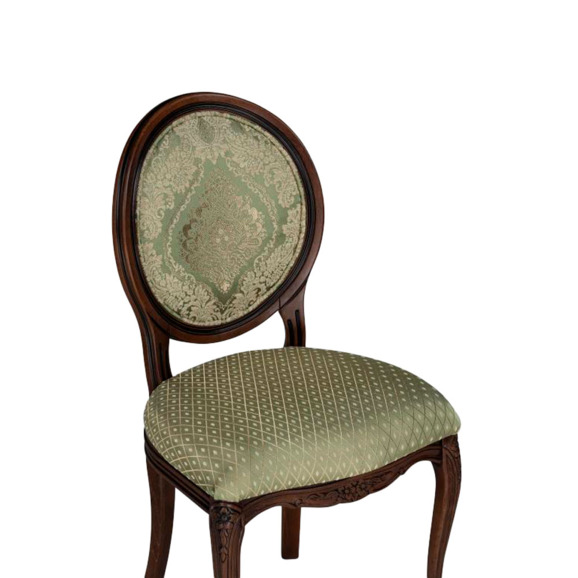 Деревянный стул Инои ткань soprano nefrit / ромб / миланский орех старение - фото 5