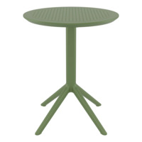Стол пластиковый складной Sky Folding Table Ø60, оливковый
