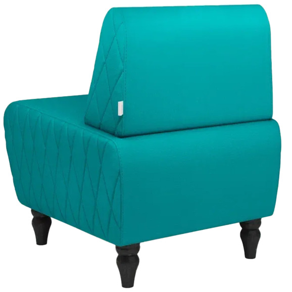 Кресло Лотик экокожа, бирюзовый - фото 3