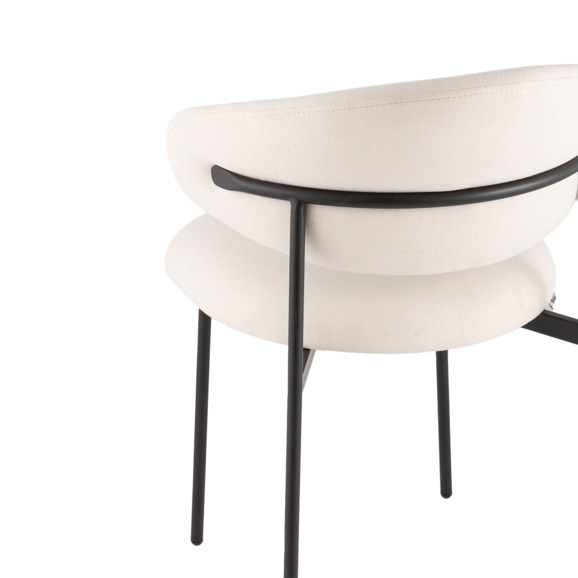 Стул Эван, велю, каркас молочный - фото 5