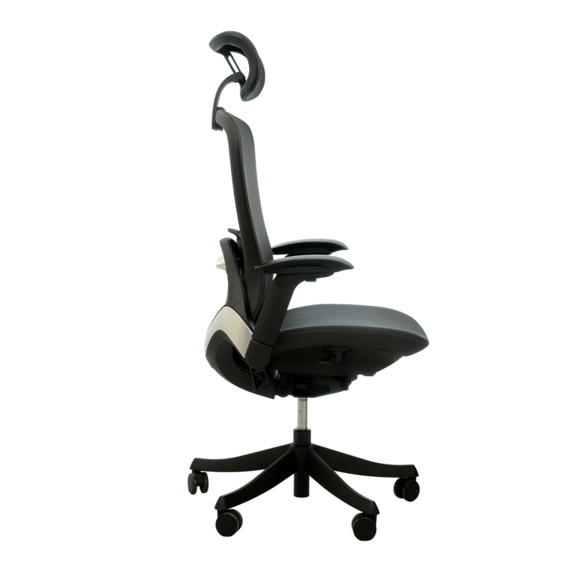 Офисное поворотное кресло Sparx ft-4 enigma black / black, mesh / fabric, черный - фото 2