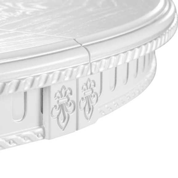 Деревянный стол Нозеан круглый белый / серебро - фото 9