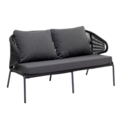 Фотография товара Милан диван 2-местный плетеный из роупа, темно- серый от компании ChiedoCover.