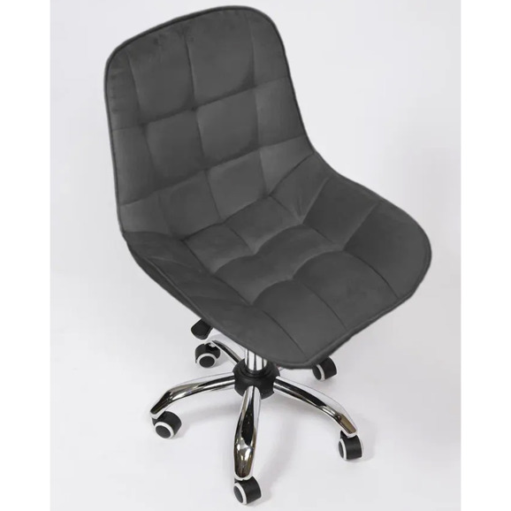 Стул Мускус, хром, темно-серый, велюр - фото 6