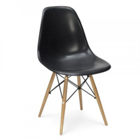 Настоящее фото товара Дизайнерский стул Eames черный, произведённого компанией ChiedoCover