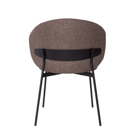 Стул Drezden, рогожка Jazz 05 brown, ножки металл, Ral 9005 - фото 8