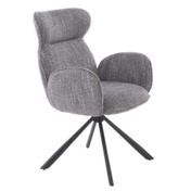 Фотография товара Стул кухонный Tableau, поворотный, серый, черный от компании ChiedoCover.