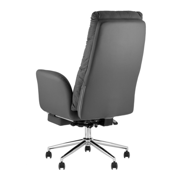 Кресло руководителя Lillu с оттоманкой, серый - фото 4