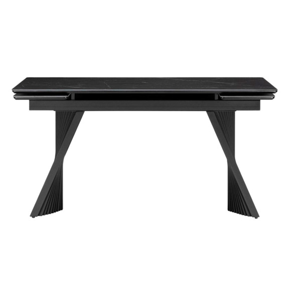 Керамический стол Вейв 140(200)х80 shakespeare black / черный - фото 2