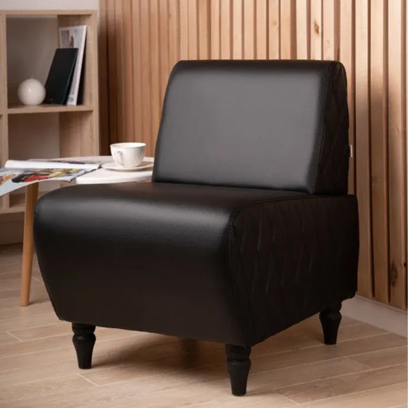 Кресло Лотик экокожа, черный Кресло Лотик экокожа, черный - фото 5