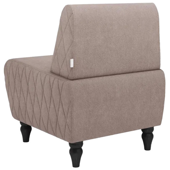 Кресло Лотик велюр, светло-коричневый - фото 3