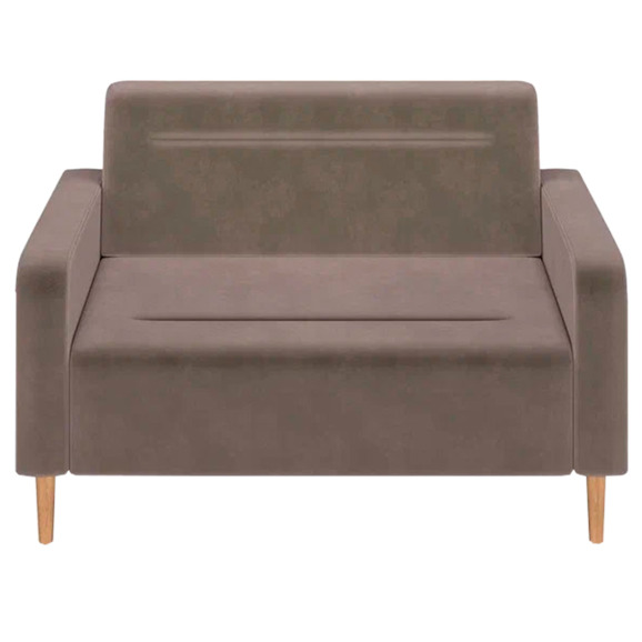 Диван Папилла, велюр, 132 см, светло-коричневый - фото 2