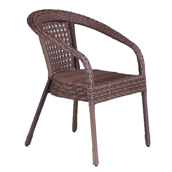 Кресло плетеное Ченнаи, коричневое - фото 1
