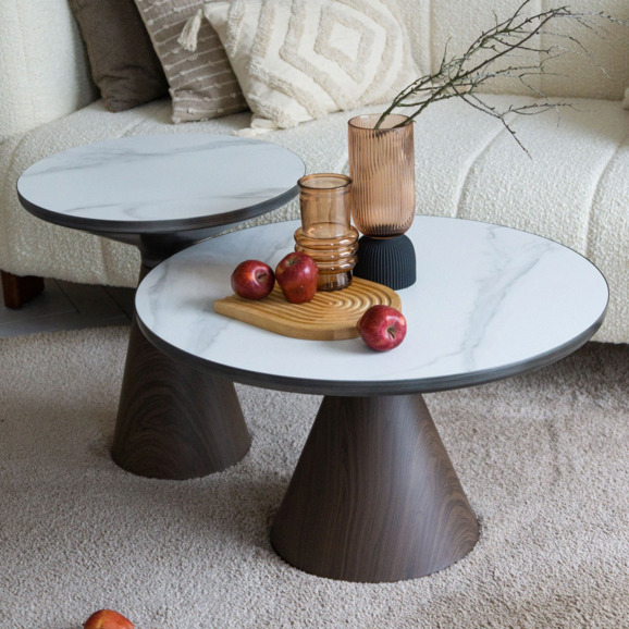 Столик журнальный Fis mid, белый, орех - фото 5