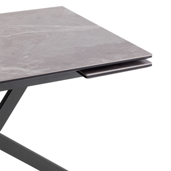 Стол раскладной Maru 120-180*80*76, керамика, антрацит - фото 3