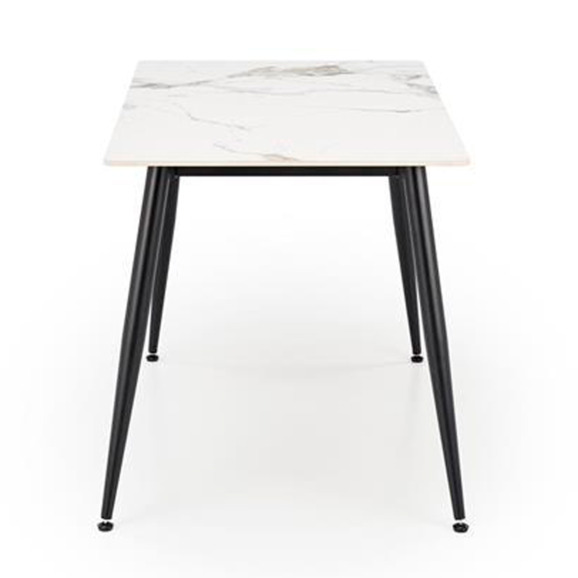 Стол обеденный Radian, белый мрамор, черный - фото 3