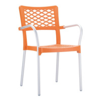 Настоящее фото товара Кресло пластиковое Bella, оранжевый, произведённого компанией ChiedoCover