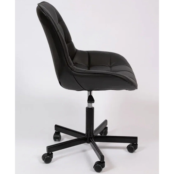 Стул Мускус, пятилучие, кожа, черный - фото 3