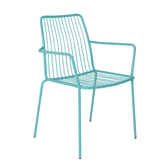 Стул Лион с подлокотниками, бирюзовый RAL 6027 Стул Лион с подлокотниками, бирюзовый RAL 6027 - фото 1