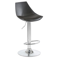 Настоящее фото товара Барный стул АМАЛЬФИ, хром сталь, пластик, кожзам черный, произведённого компанией ChiedoCover